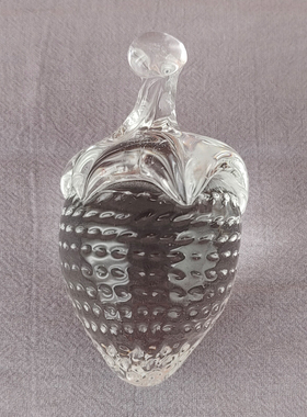 西洋收藏品德国艺术家手工制作水晶水果高尔夫球复古居家装饰摆件