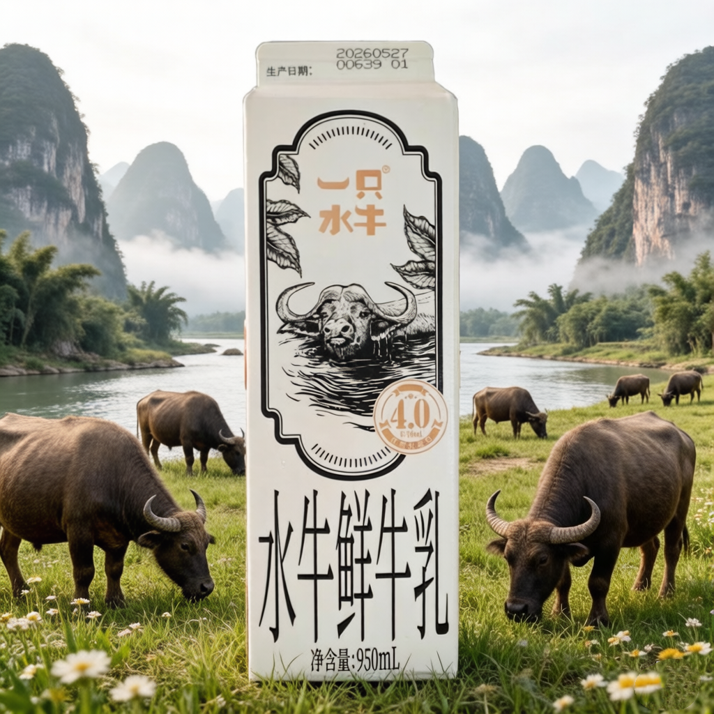 一只水牛水牛鲜牛奶950ml/盒