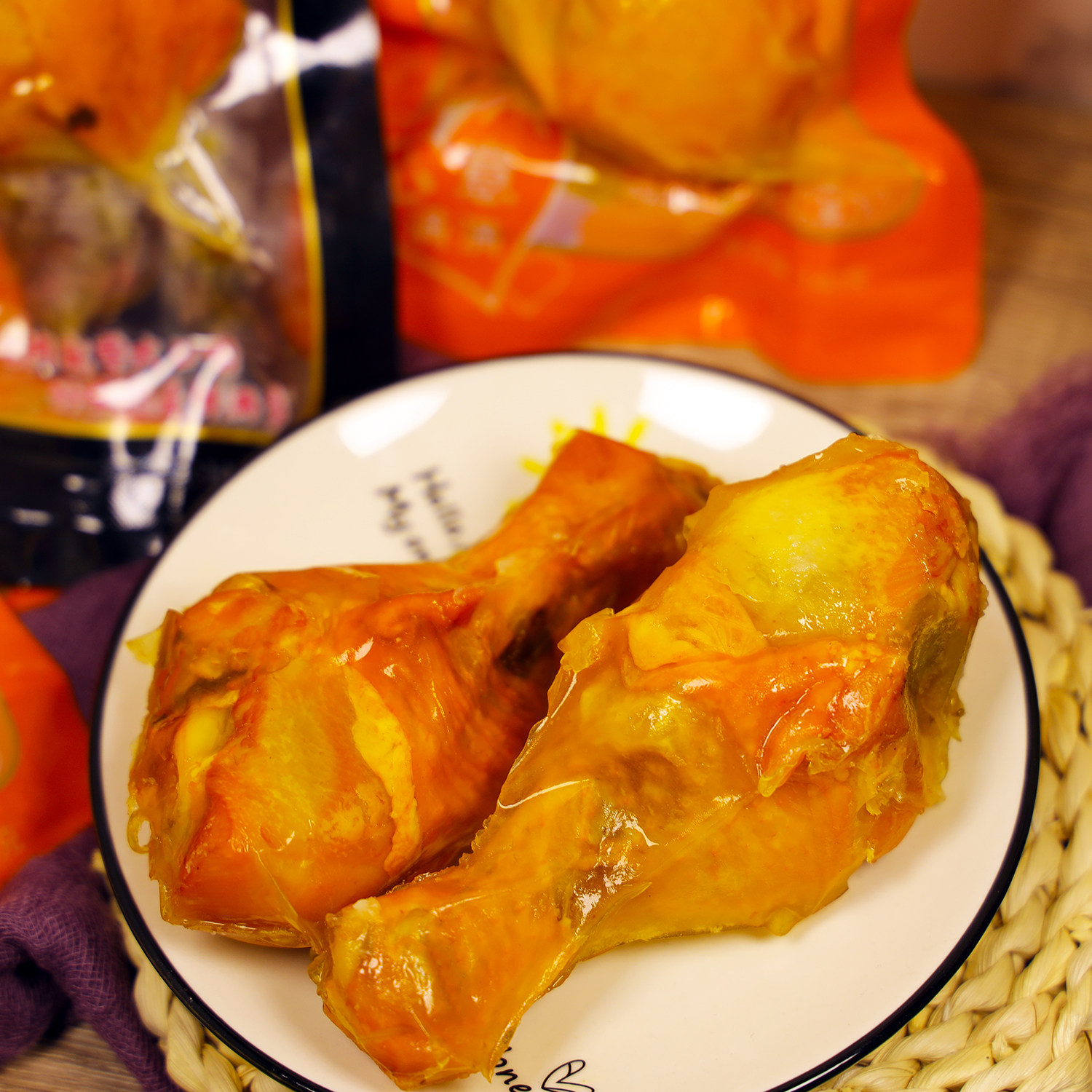 鲜满多盐焗大鸡腿140g酱香微辣高蛋白代餐即食酱卤鸡肉风味琵琶腿