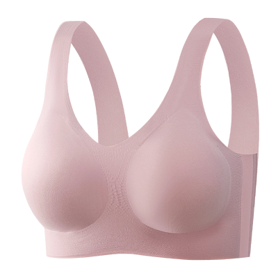 无痕内衣女小胸聚拢运动一体美背心式固定杯无钢圈文胸罩夏季薄款