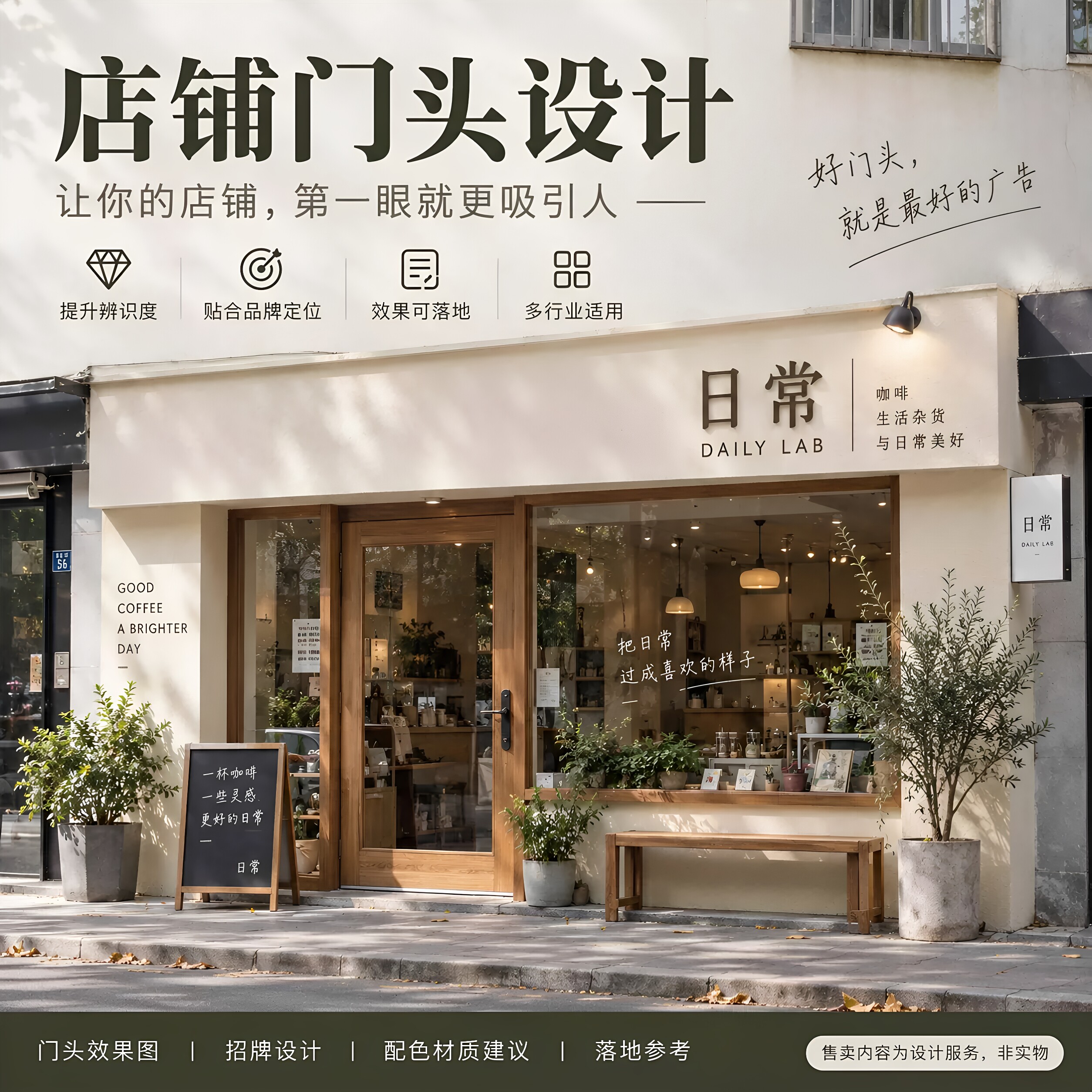 店铺门头装修效果图工装设计