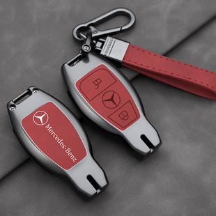 专用奔驰C级C200L钥匙套E级GLC260L扣GLS GLK壳GLE汽车金属包 GLA