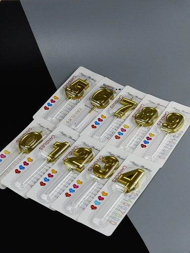 Золотая цифровая свеча на день рождения, детский годовалый торт, украшения, креативная романтическая кривая любви, плагин с медведем