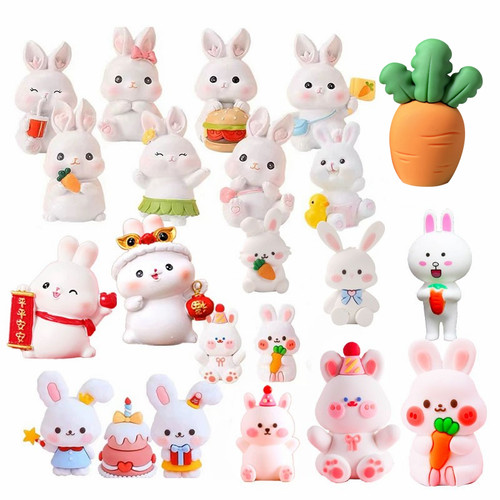 可爱呆萌兔子蛋糕装饰