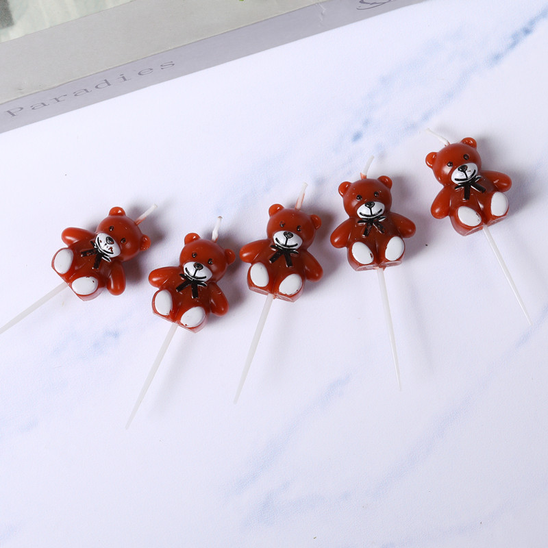 ins网红韩国卡通熊甜品台蜡烛