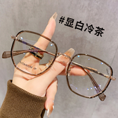 超轻防蓝光大框眼镜女近视可配有度数大脸显瘦素颜眼睛男蔡司镜片