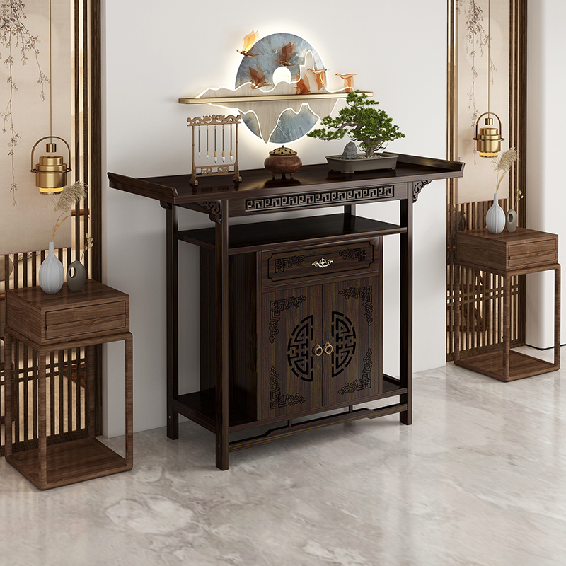 新中式中堂桌供桌八仙桌条案神台香案佛台家用香桌案台佛龛柜神龛