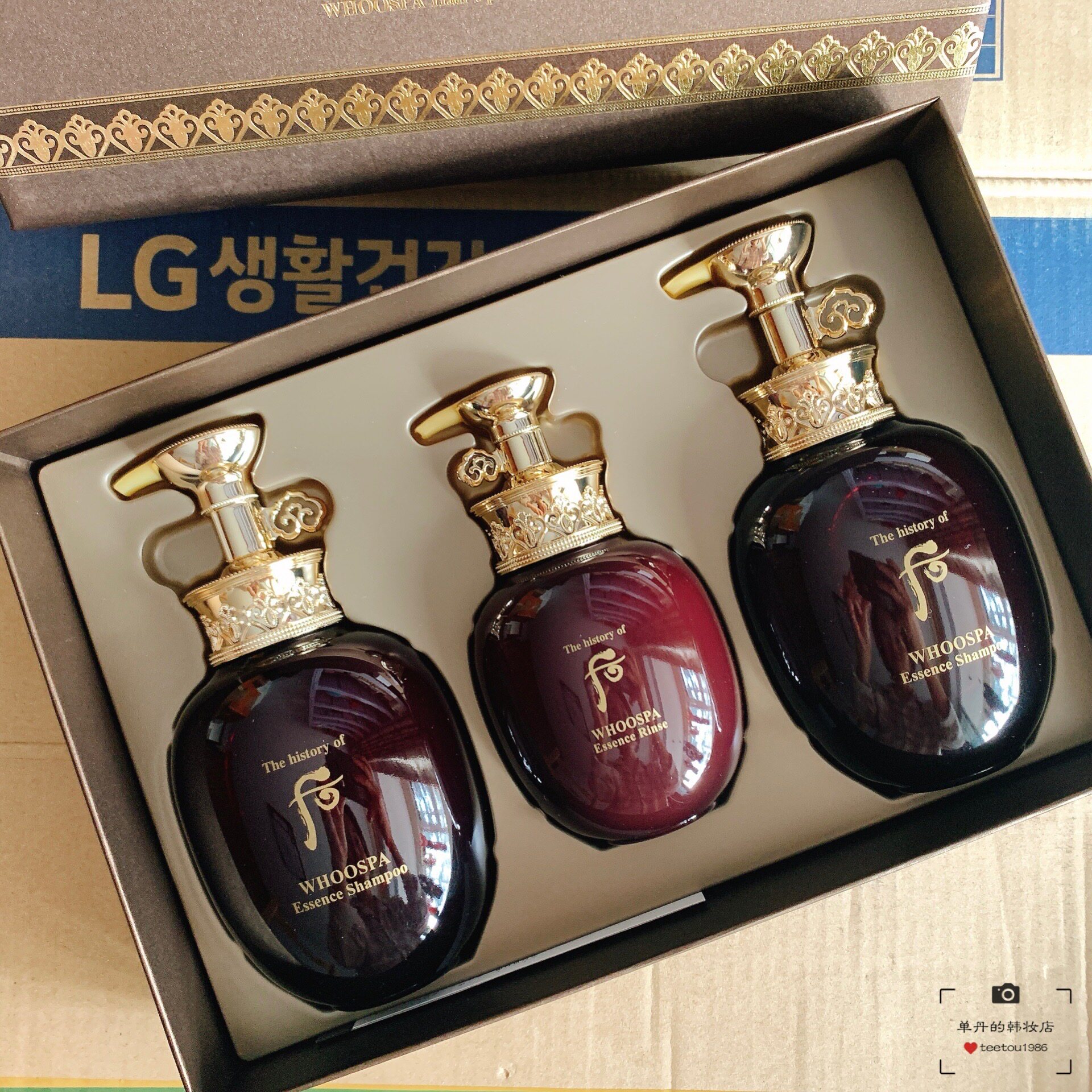 韩国whoo后 宫廷spa津率享洗发水护发素套盒两洗一护滋养防脱去屑
