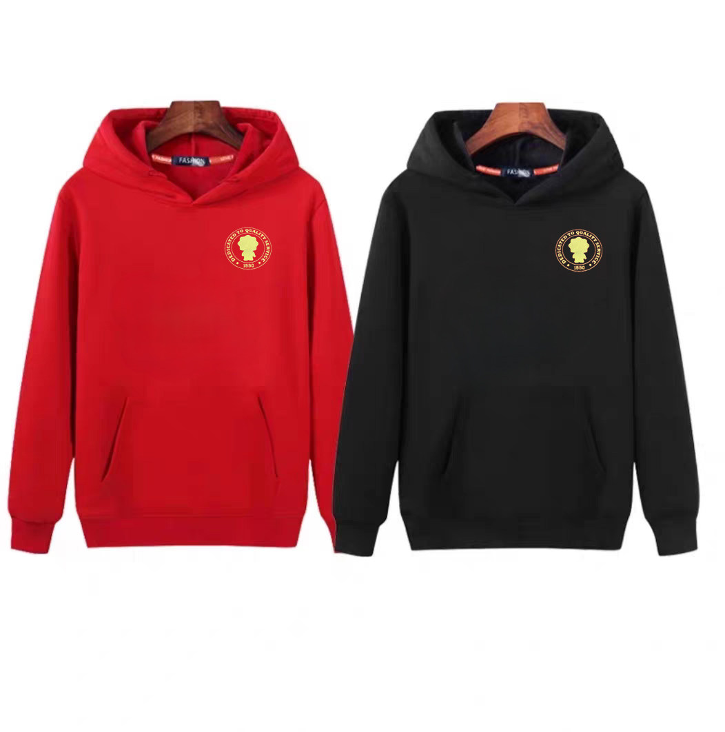 苏宁易购长袖工作服电器帮客纯棉连帽京东服务印花卫衣定制印log