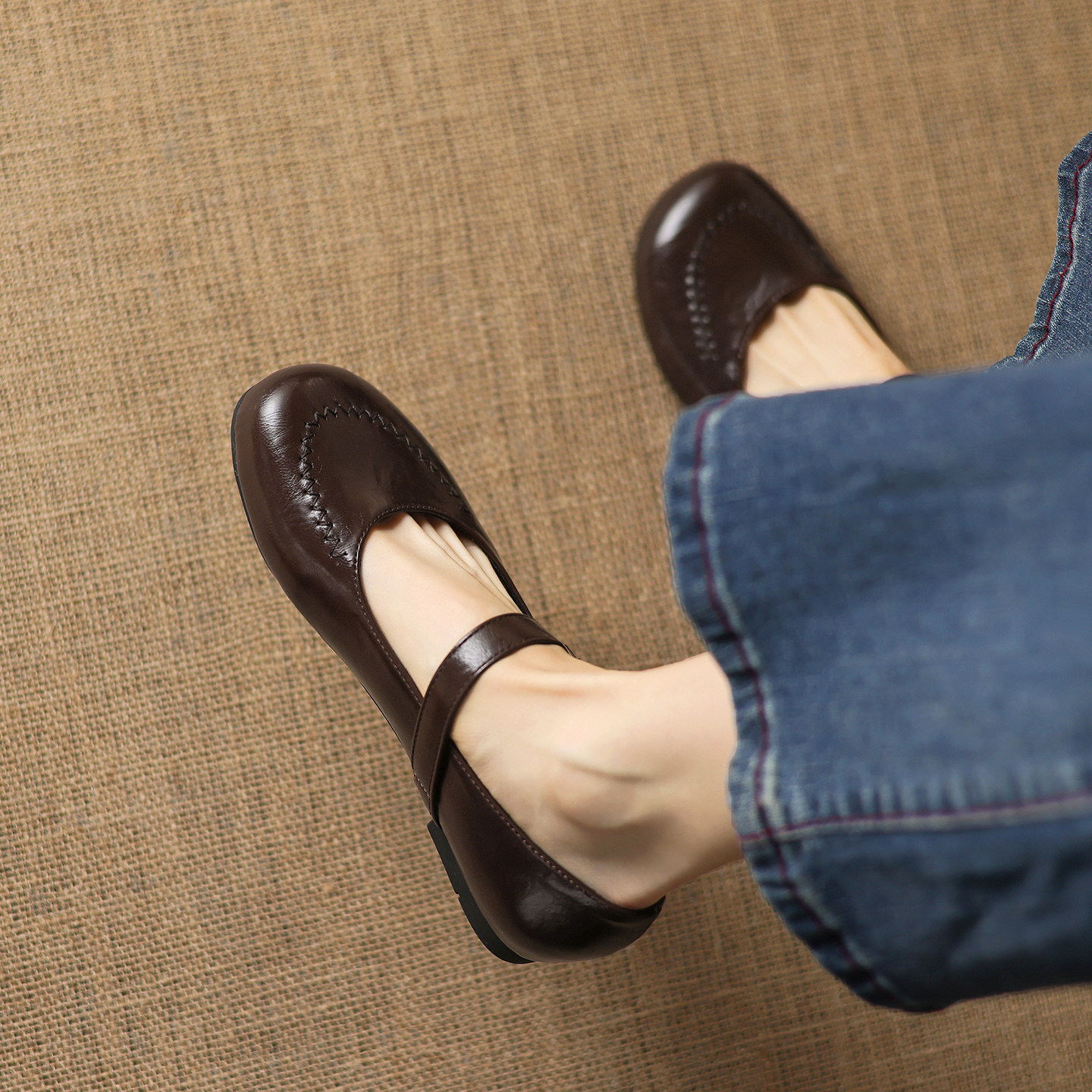 ladyblack一字带平底玛丽珍鞋女小皮鞋浅口大码软低跟单鞋41-43春,女鞋,玛丽珍鞋,淘宝优惠券,粉丝福利购,淘宝优惠卷