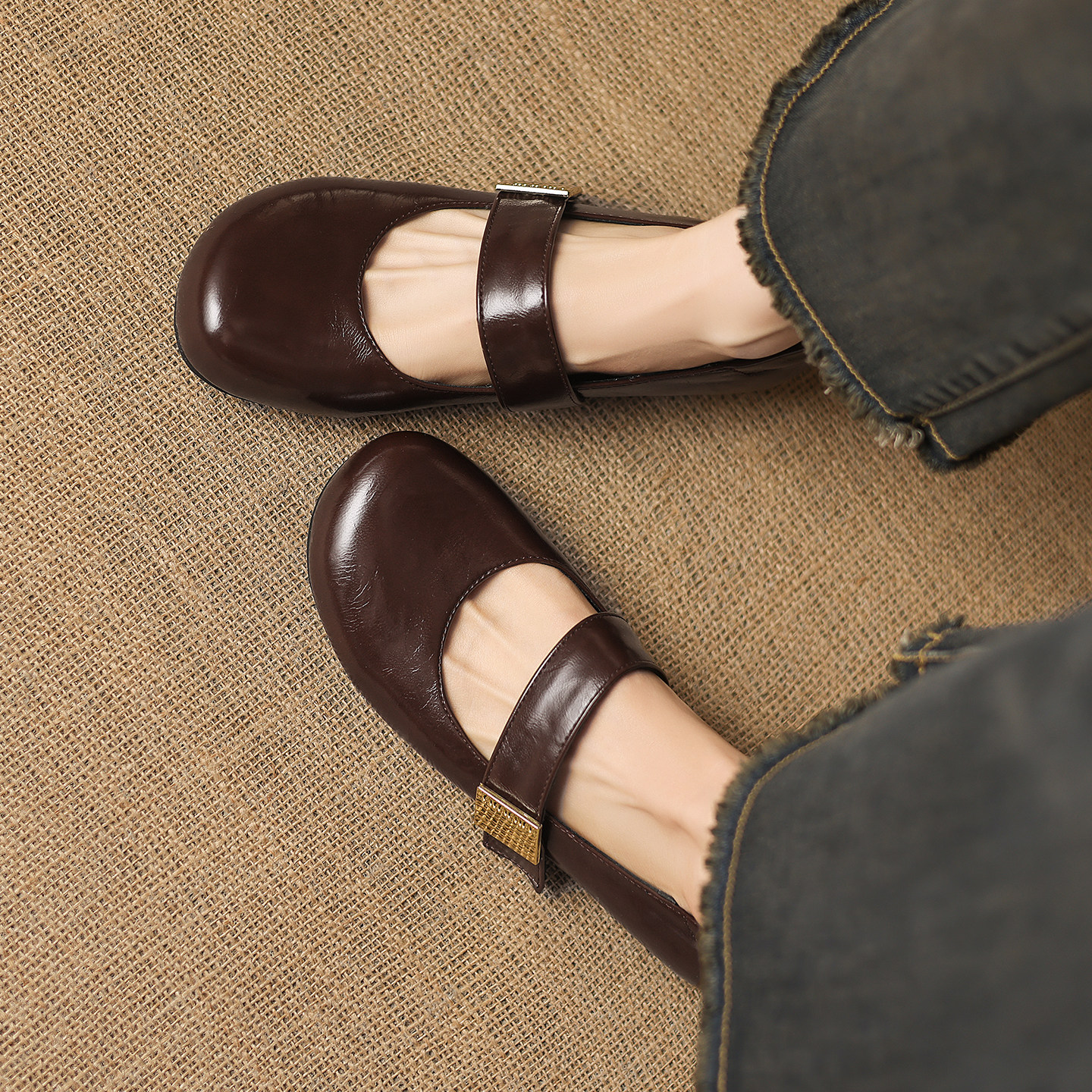 ladyblack法式复古风软底玛丽珍鞋女一字带圆头平底大码单鞋41-43,女鞋,玛丽珍鞋,淘宝优惠券,粉丝福利购,淘宝优惠卷