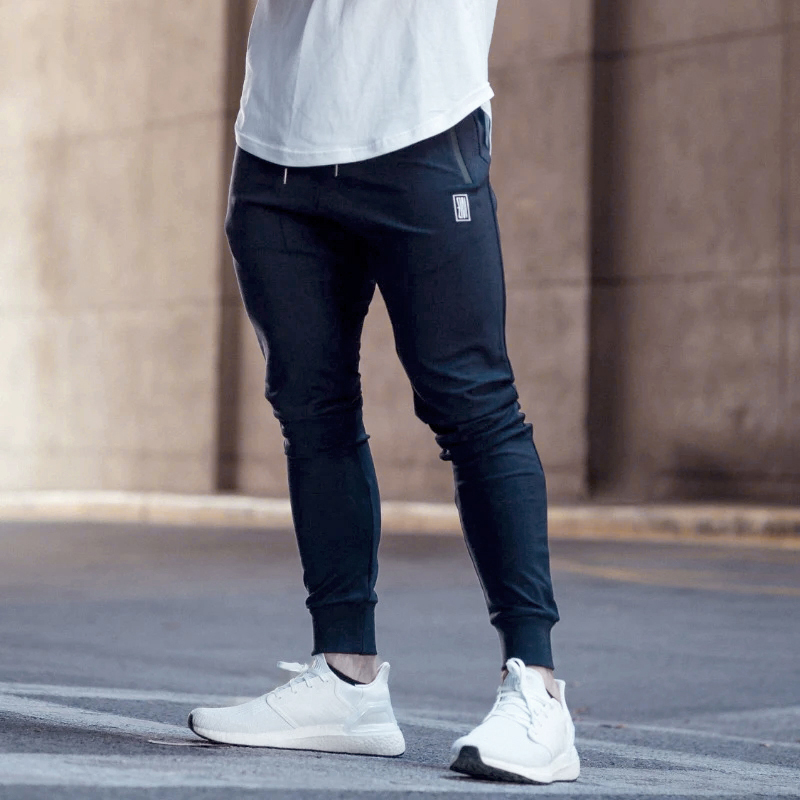 lvft新款运动裤男春秋款宽松束脚休闲针织裤子健身长裤卫裤男跑步