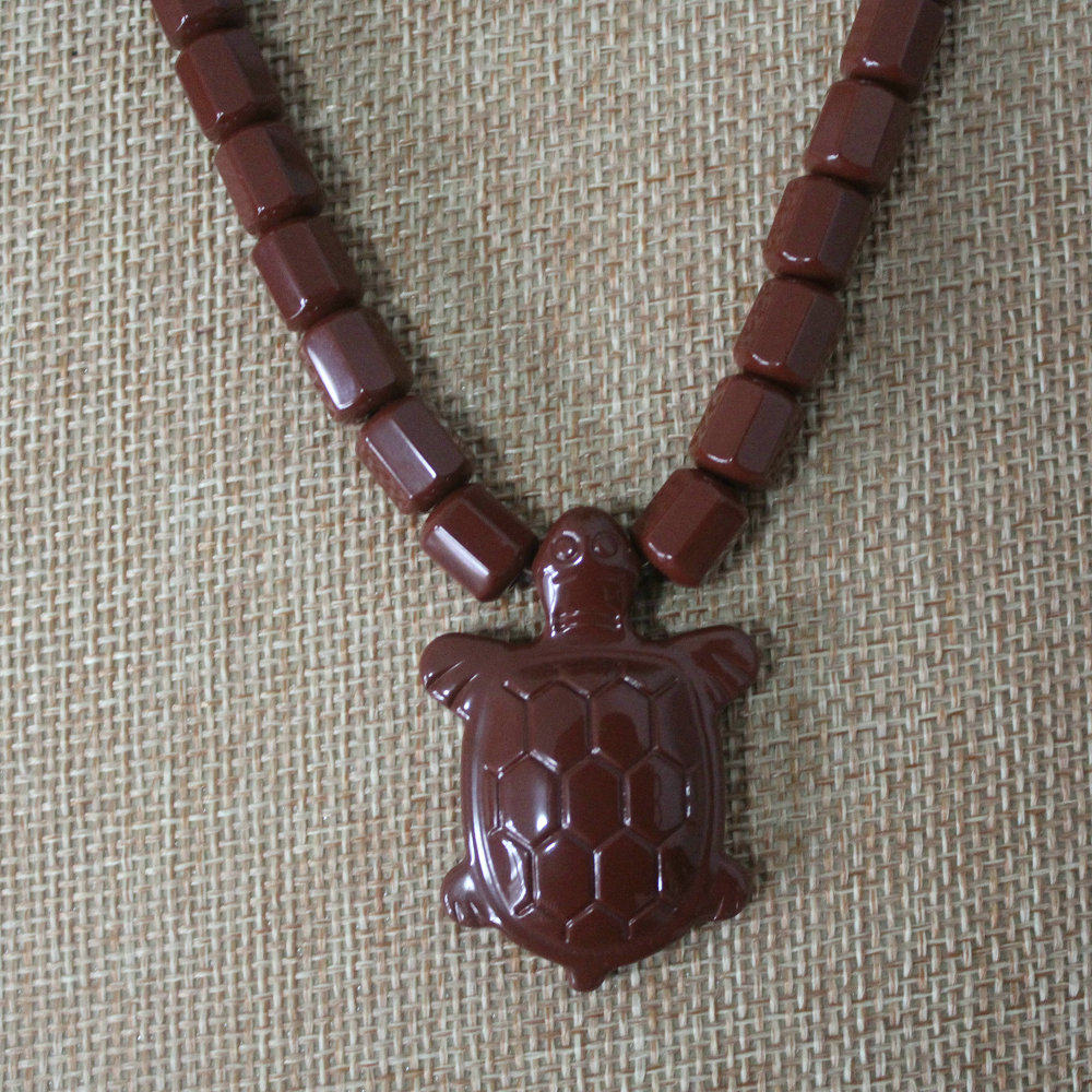 韩国麦饭石项链纳米托玛琳项链长寿龟锗石项链无坠项链