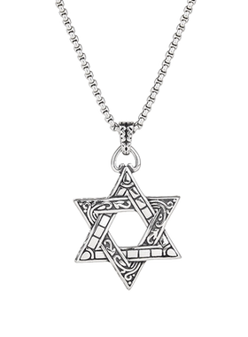 六芒星钛钢小众潮牌百搭嘻哈项链