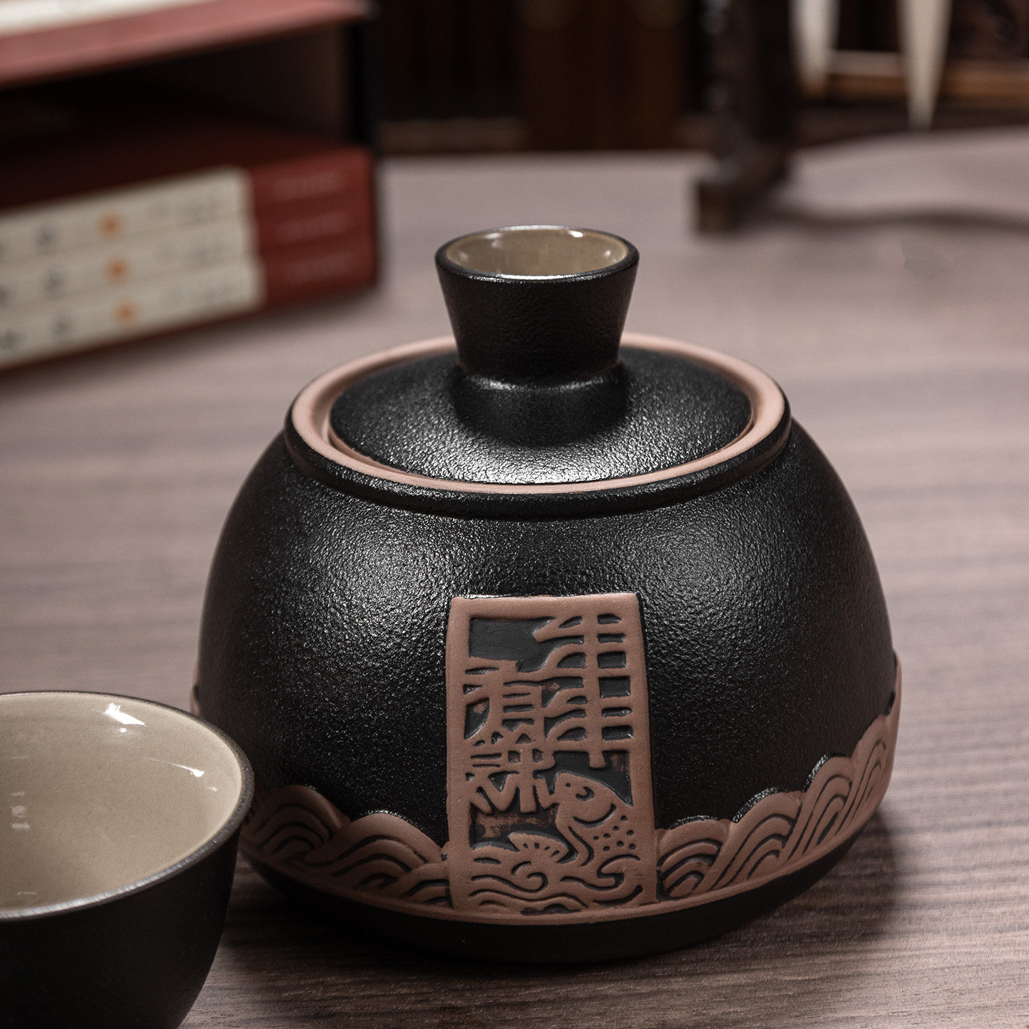 温酒壶陶瓷烫酒壶家用老式暖酒器黄酒白酒温酒器复古中式酒具套装