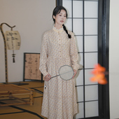 一城画一冬季 连衣裙 显瘦收腰休闲气质中款 新款 碎花印花修身