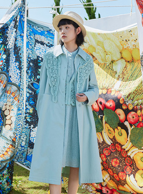 一城画一秋季时尚气质显瘦百搭文艺休闲长袖中款风衣女14111E028