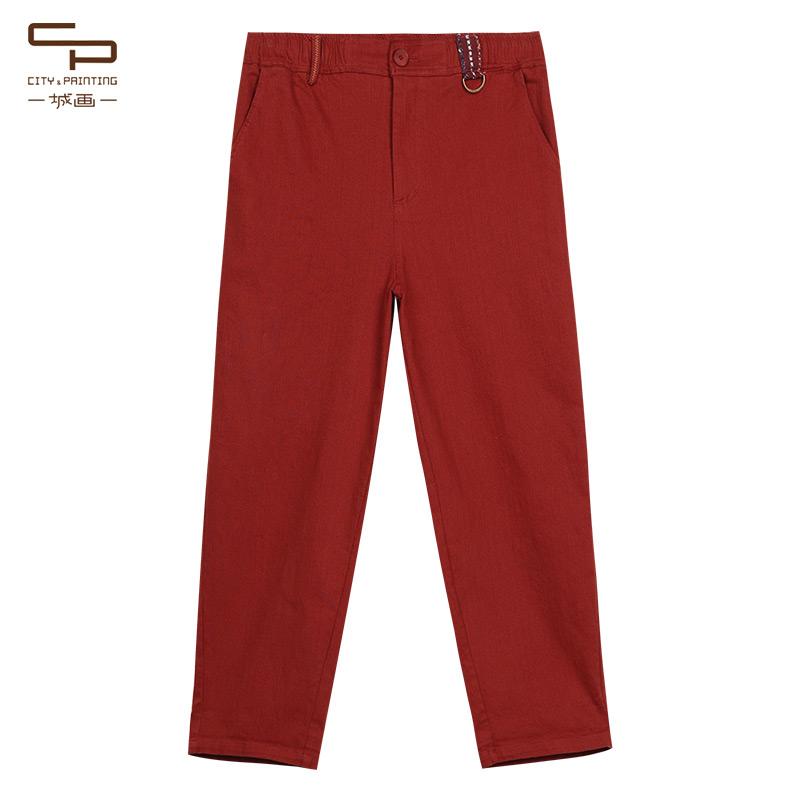 百搭直筒显瘦宽松长裤一城画一