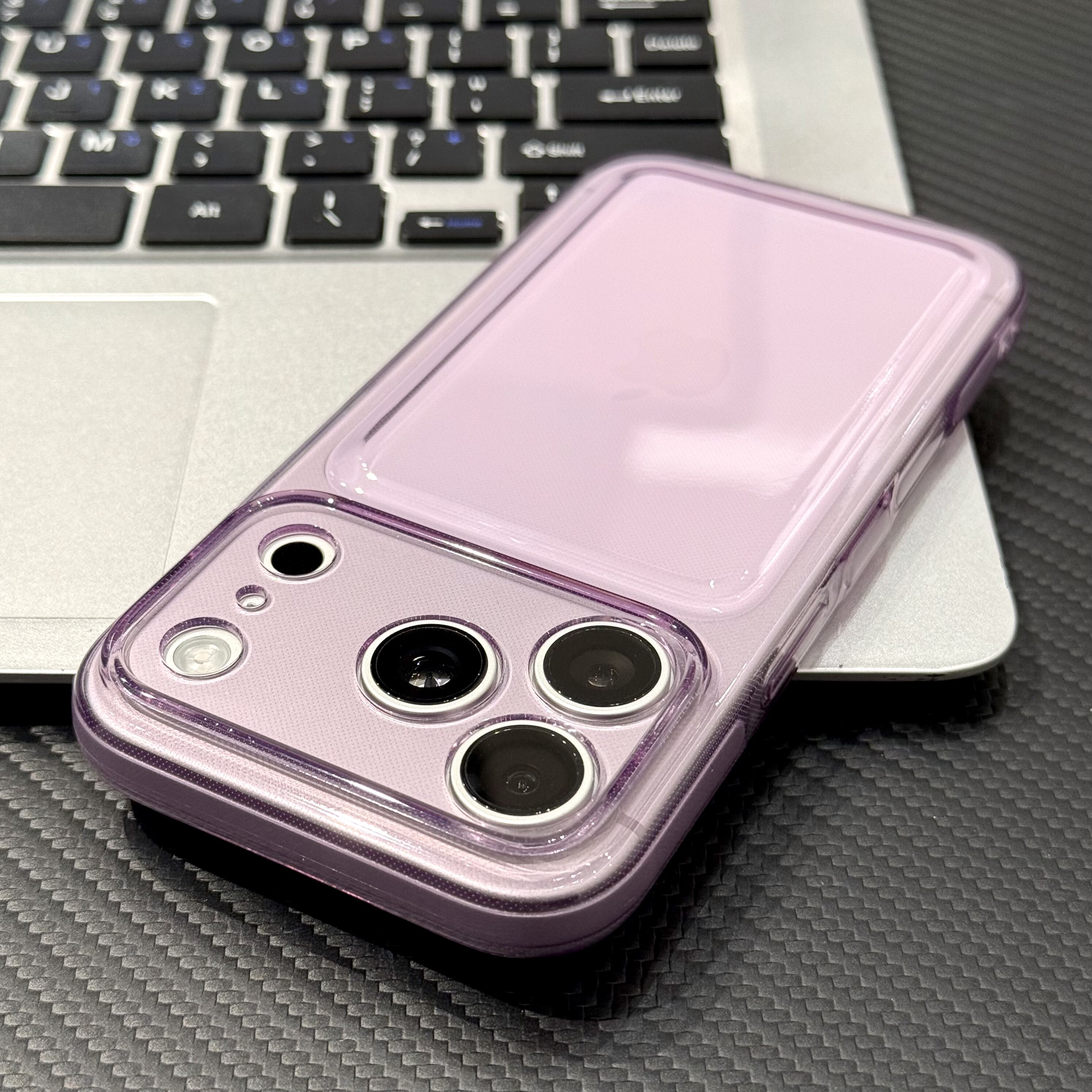 轻奢紫色适用苹果17promax秒变气垫手机壳16plus磨砂肤感iPhone17pro小众创意16/15/14Promax个性13Pro保护套