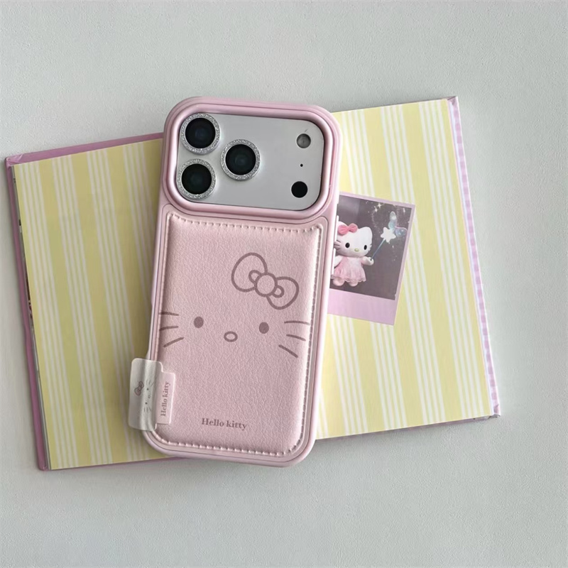 粉kitty表情标签适用苹果17promax鼓包手机壳iPhone17pro新款16/15plus全包防摔14/13promax硅胶软壳12女款11