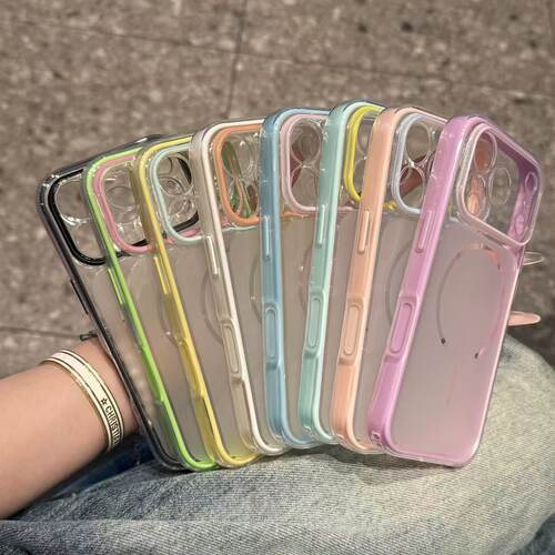 个性秒变17透明壳适用苹果17/16promax撞色二合一TPU手机壳iPhone15pro简约高级感14/13pro全包防摔12男女11