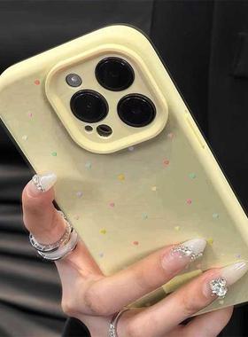 满屏彩色爱心适用苹果17/16promax精孔手机壳iPhone16pro新款15/14plus防摔13pro全包12pro防摔AIR硅胶软壳11