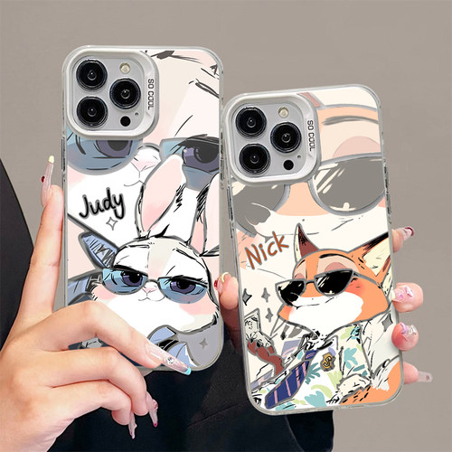 墨镜朱迪尼克情侣适用苹果17promax元气手机壳iPhone17/16/15/14/13pro个性创意vivo华为P70小米17oppo防摔壳