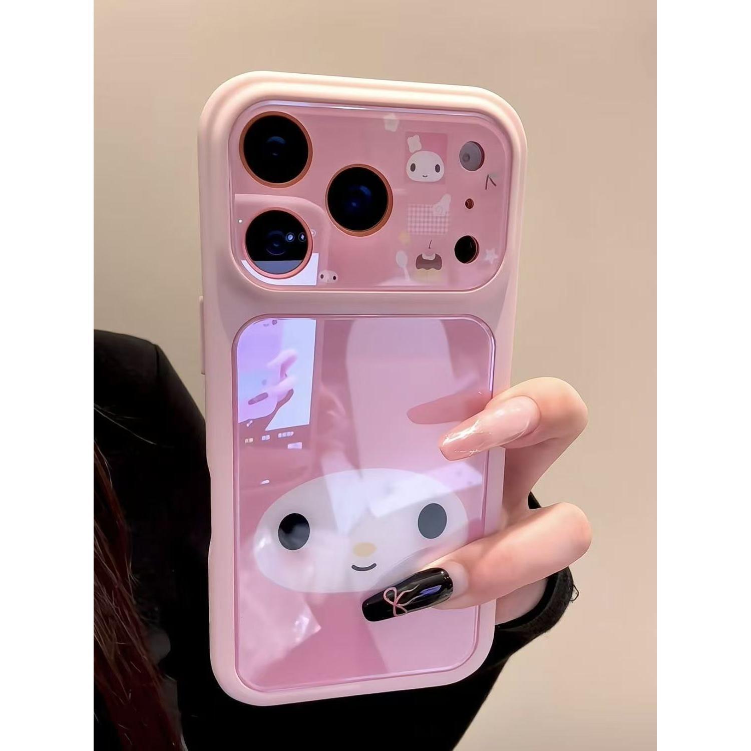美乐蒂米菲兔适用17ProMax康宁三合一手机壳iPhone16简约个性15pro小众创意14/13pro全包防摔壳12男女AIR潮款