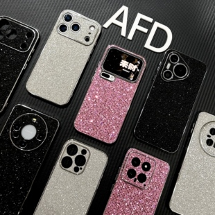 高颜值小香风细闪适用苹果17promax手机壳iPhoneAIR轻奢高级感16/15/14/13pro全包防摔vivo华为P80小米15oppo