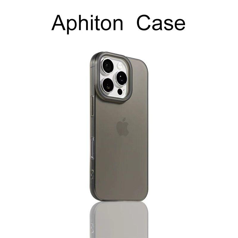 透黑小麦壳适用苹果16promax手机壳iPhone15pro新款14plus磨砂肤感13pro多巴胺12pro简约纯色11pro防摔保护套