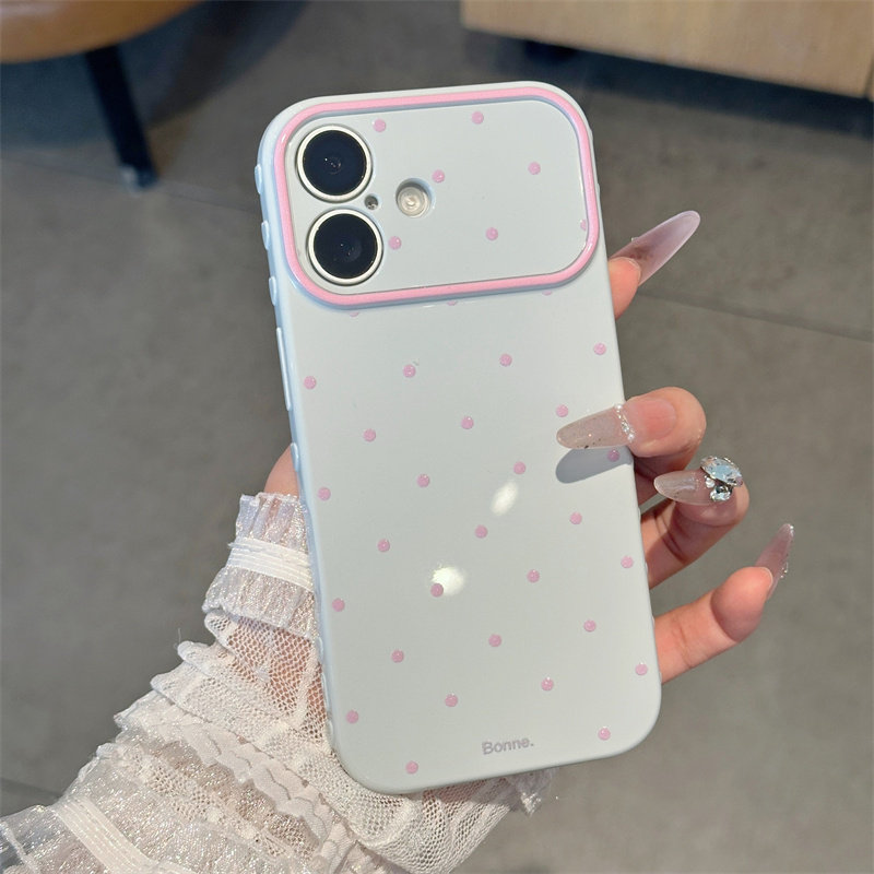 紫框葡萄紫点适用苹果17/16promax高颜值透明秒变17手机壳iPhone15pro卡通新款14/13pro全包防摔壳12男女11套