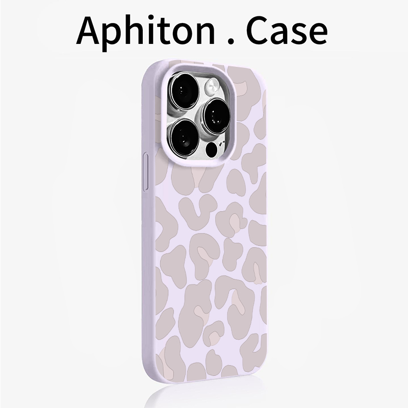 灰色豹纹适用苹果17promax糯米手机壳iPhoneAIR/16/15/14pro磨砂亲肤感16/15/14plus硅胶13/12防摔壳11女款套