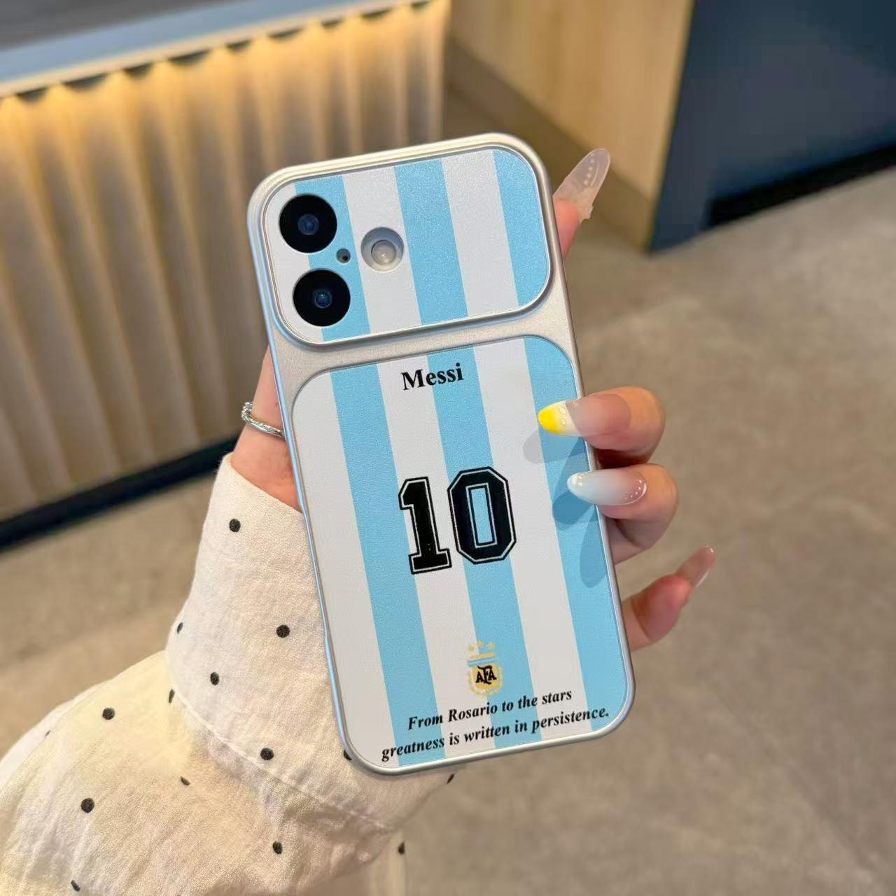 世界杯梅西C罗内马尔球衣适用苹果17ProMax电镀康宁手机壳iPhone16个性15pro小众创意14/13pro全包12潮男11套