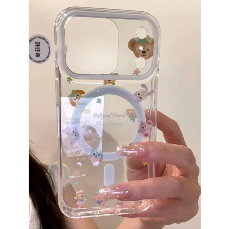 卡通圈圈饼饼适用苹果17promax磁吸手机壳iPhoneAIR透明壳16/15/14/13/12/11亚克力16/15plus全包防摔保护套