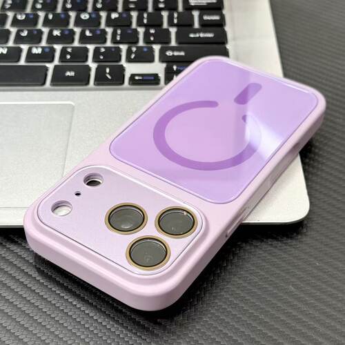 轻奢紫色适用苹果16秒变17promax柔感水晶磁吸壳iPhone16Pro男女15promax简约14/13promax全包防摔壳12保护套