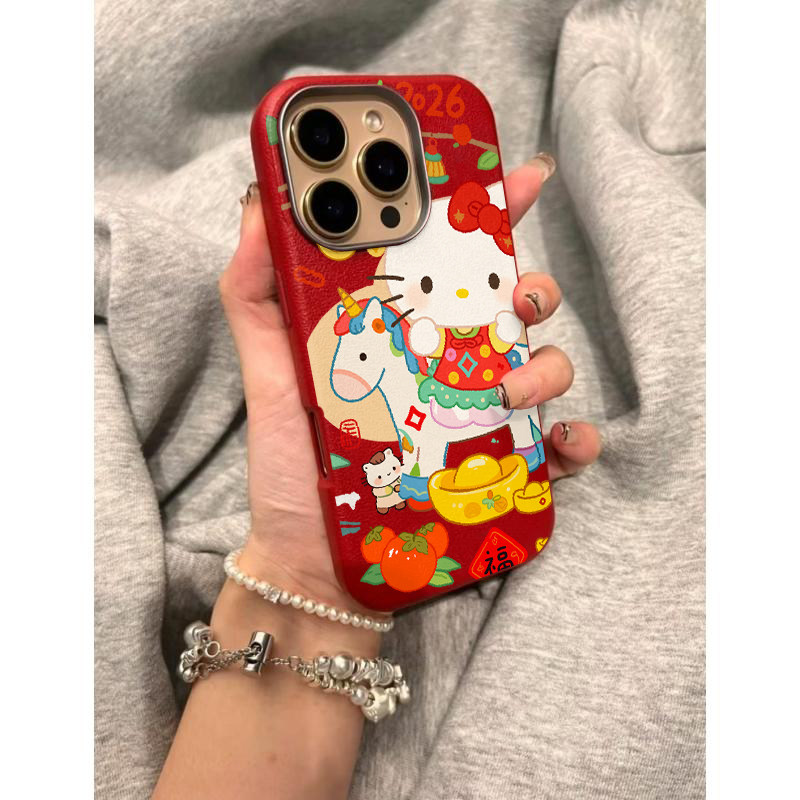 新年小马kt猫适用苹果17promax金属框手机壳iPhone16plus全包防摔16/15/14/13promax小众创意11/12新年新款xr,3C数码配件,手机保护套/壳,淘宝优惠券,粉丝福利购,淘宝优惠卷