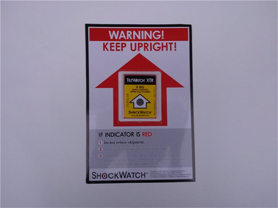 正品ShockWatch美国TILTWATCH XTR 防倾贴倾斜显示标签可开增票