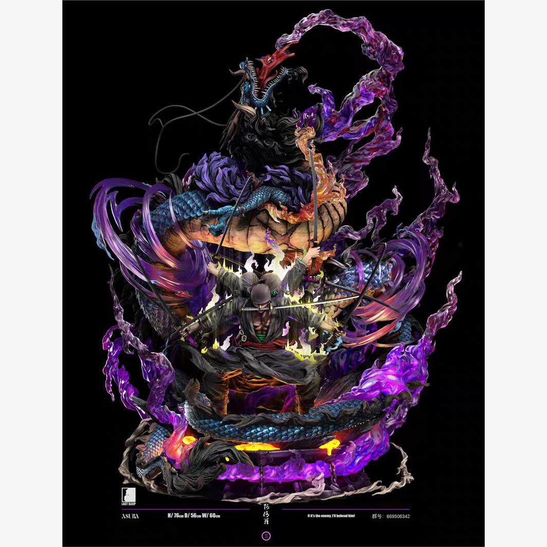 定制动漫手办雕像模型摆件玩具gk海贼王九刀流鬼气ls索隆凯多