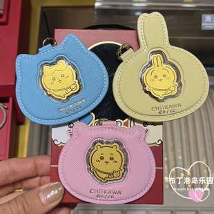 周大福chiikawa联名黄金金章挂件 吉伊 小八 乌萨奇 皮质包包配件
