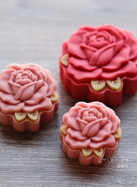 50g75g150克玫瑰月饼模具 新年 紫薯山药糕模模花样馒头豆沙包模