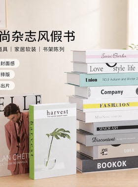 假书摆件装饰仿真书壳家居创意北欧风格客厅书架陈列拍照摄影摆设