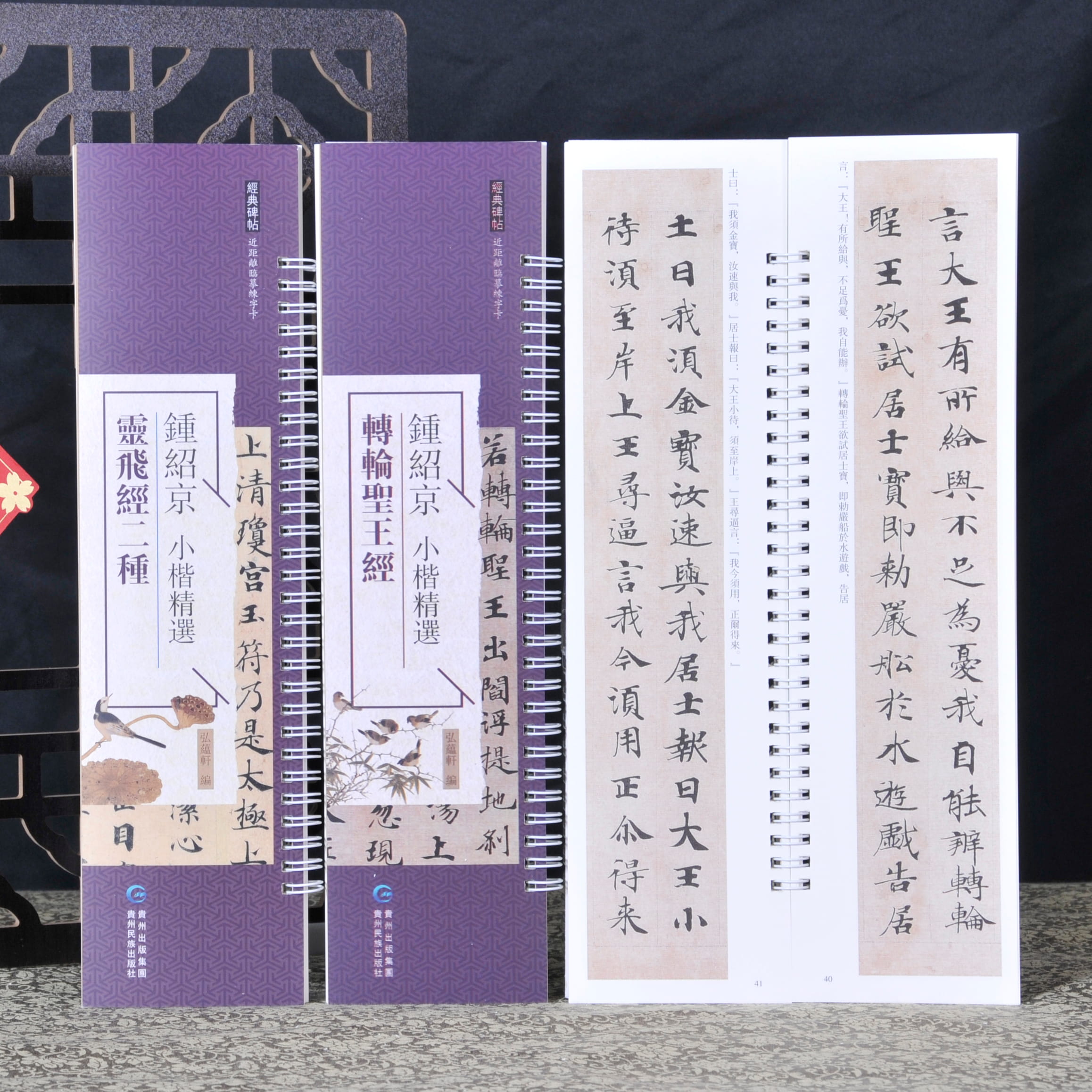 钟绍京小楷精选 灵飞经二种 转轮圣王经 经典碑帖近距离临摹字卡