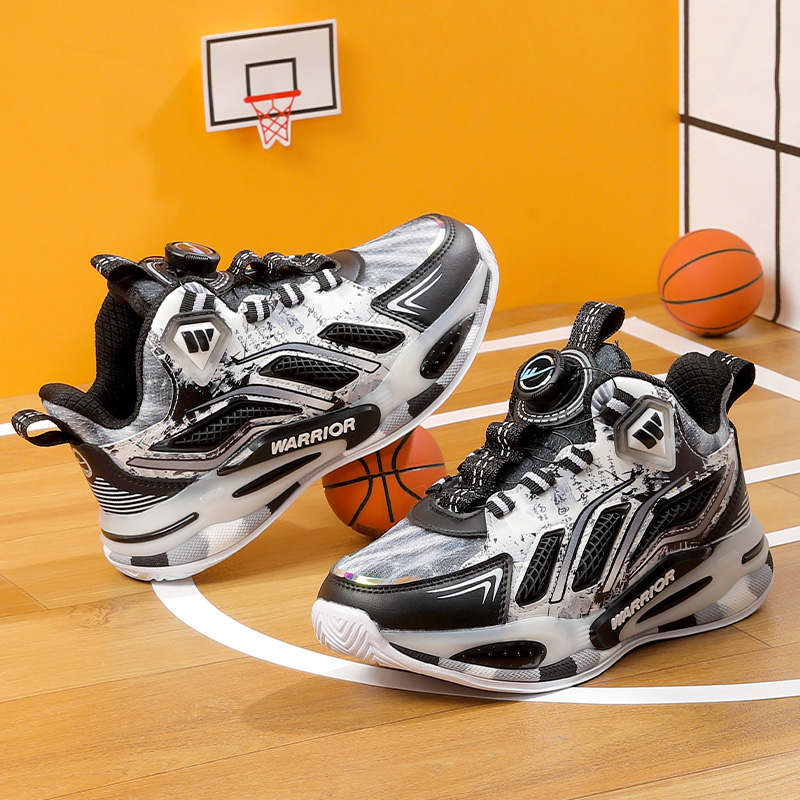 回力男童2025皮面透气运动鞋