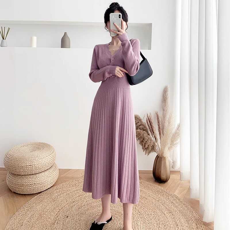 2024新款中长款针织连衣裙