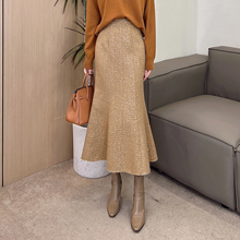 小香风亮片鱼尾裙半身裙女秋冬2025新款高腰修身显瘦气质包臀长裙