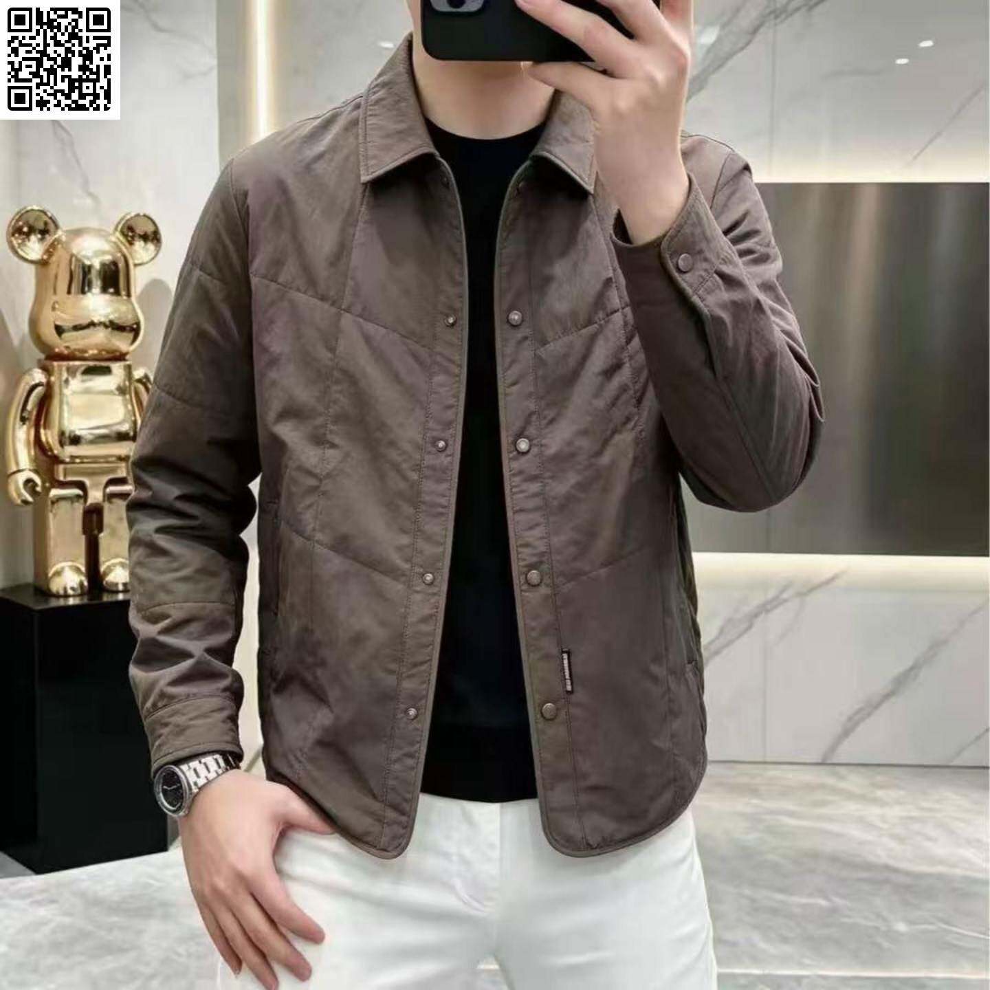恒之智甄选男装高档轻奢秋冬新款男士夹克外套休闲时尚保暖棉服潮
