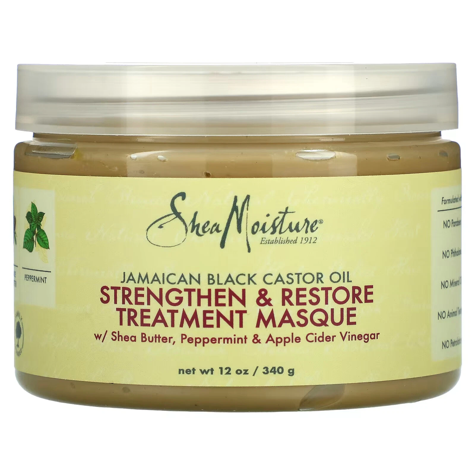 现货SheaMoisture,Jamaican Black Castor Oil Masque发膜340g