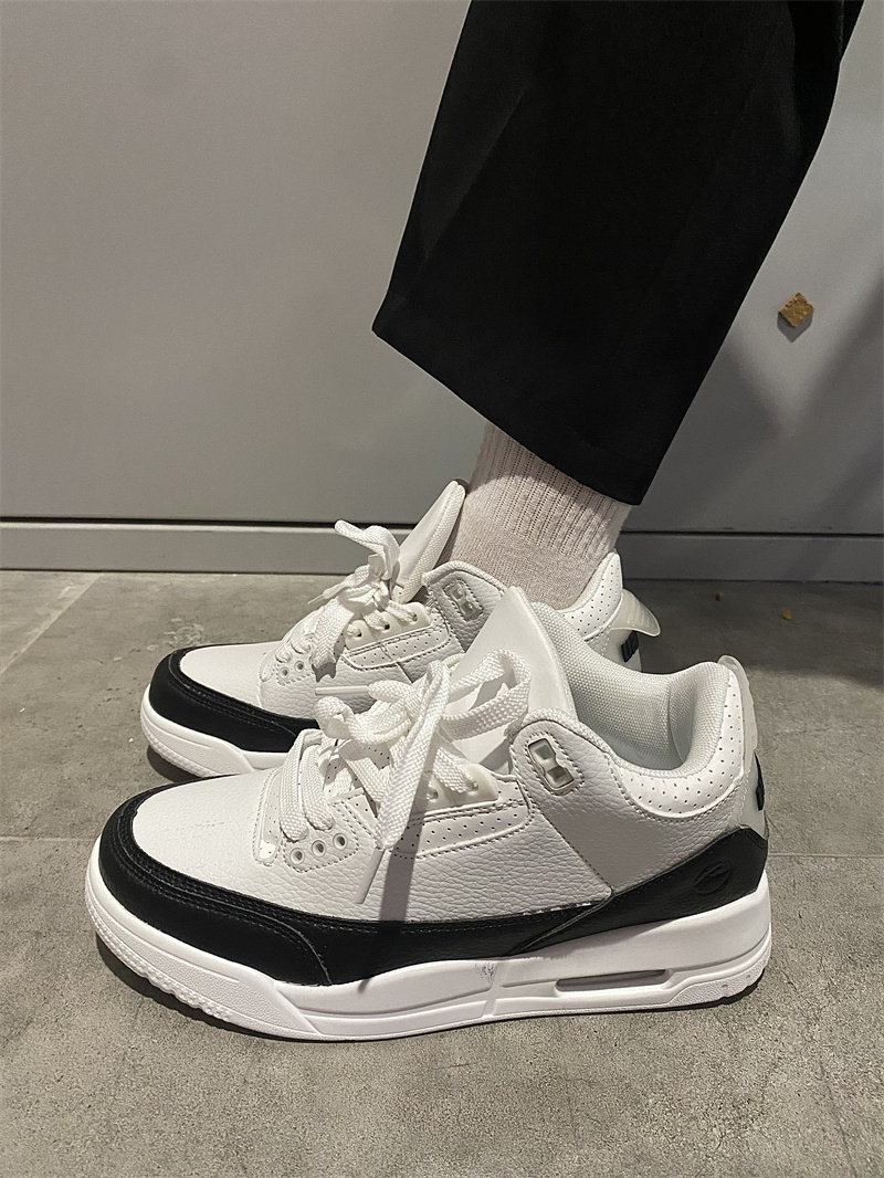 男鞋气垫跑步运动高帮小白鞋子男款秋季2023新款厚底休闲板鞋