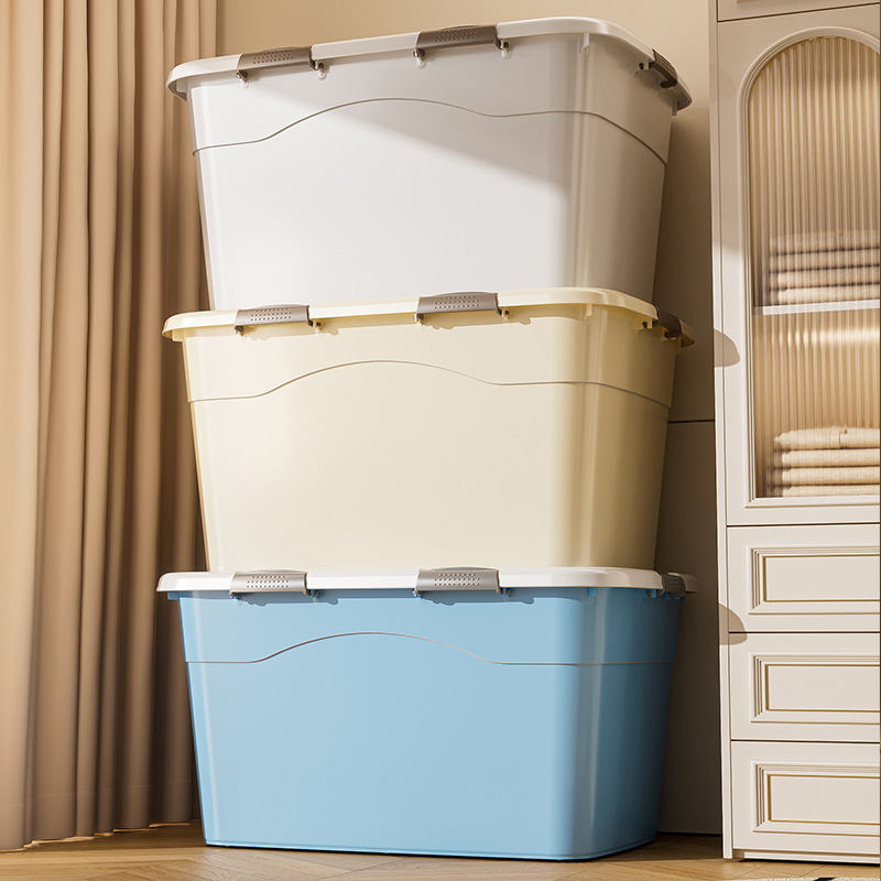 收纳箱大容量塑料装衣服被子加厚整理车载书籍家用储物箱收纳盒