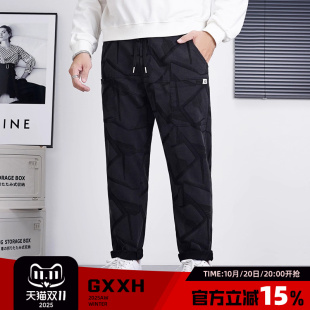 百搭休闲肥佬牛仔长裤 GxxH潮牌大码 宽松个性 2025秋冬季 200斤 男装